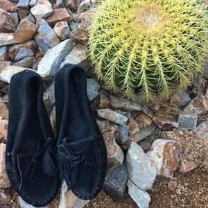 3 for $30- Vtg Black Suede Minnetonka Moccasins